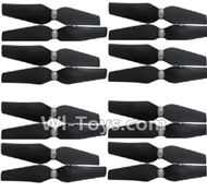 HuaJun HJ823 Parts-05 Propellers,Main rotor blades(16pcs)-Black,HuaJun Toys HJ823 RC Quadcopter Drone Spare Parts,HJ Toys HJ823 Accessoriess Replacement